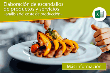 Plantilla de Excel para la elaboración de escandallos de productos y servicios