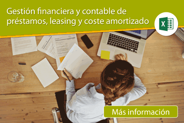 Plantilla de Excel para la gestión financiera y contable de préstamos, leasing y coste amortizado